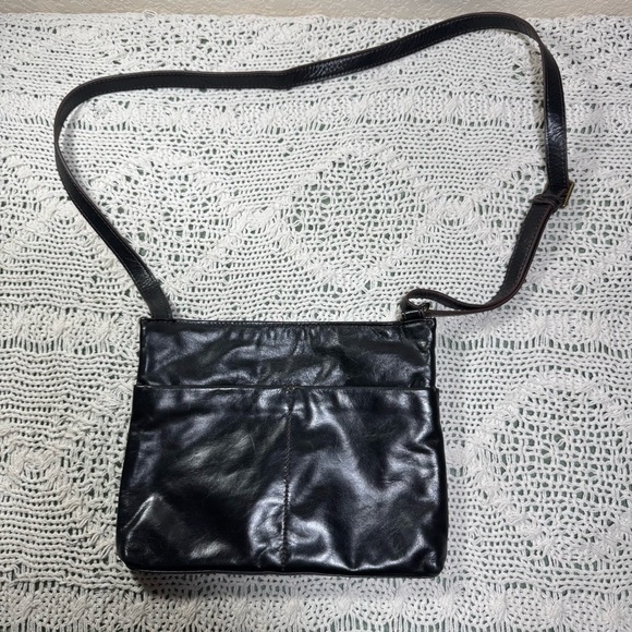 Margot Black Leather Crossbody Bag - Picture 2 of 7